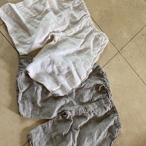 Pure linen shorts